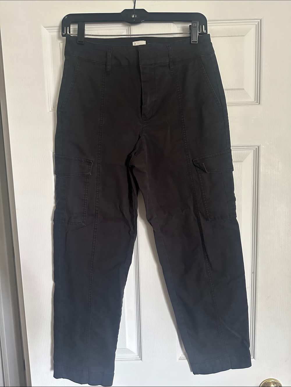a new day Black Cargo Crop Pants with Utility Pockets